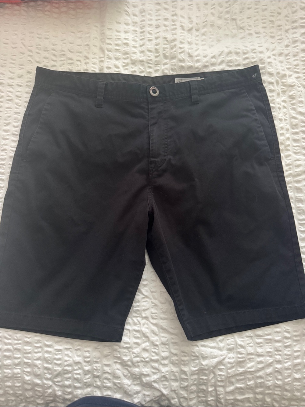 Volcom Men's Black Flat-Front Chino Shorts